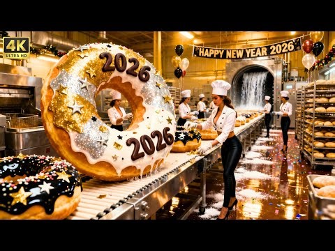 Inside a Donut Plant: Frying & Glazing 10,000 Rings an Hour for New Year (Full Process)