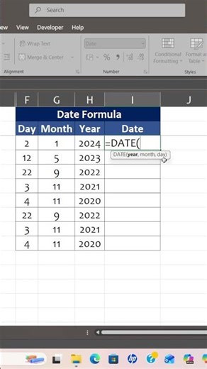 Create Dates Instantly in Excel 🔥 #excel #exceltips