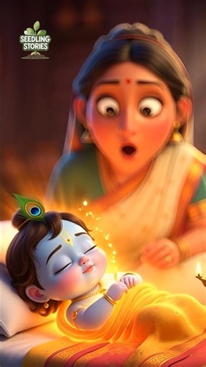 Krishna’s Birth | A Divine Night Reimagined in Pixar 3D | #janmashtami #krishna #whatsappstatus #fyp