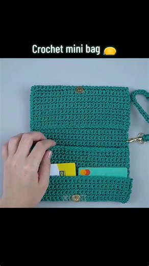 Mini bolso tejido a crochet ✅ #crochettutorial #crochetenespañol #crochetbagtutorial