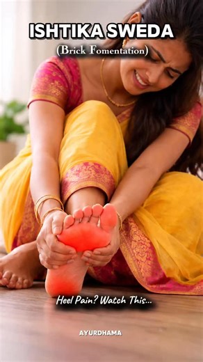 𝐃𝐫 𝐇𝐚𝐫𝐢𝐩𝐫𝐚𝐬𝐚𝐝 𝐒𝐡𝐞𝐭𝐭𝐲 𝐌 on Instagram: "Did you know a brick can help relieve heel pain? In Ayurveda, a traditional therapy called Ishtika Sweda (Brick Fomentation) is used to manage heel and foot pain. This unique treatment uses controlled heat and herbal vapours to reduce stiffness, improve circulation, and promote healing — especially when pain is associated with aggravated Vata and Kapha. Benefits: • Relieves stiffness and pain in joints and muscles • Helps balance aggravate