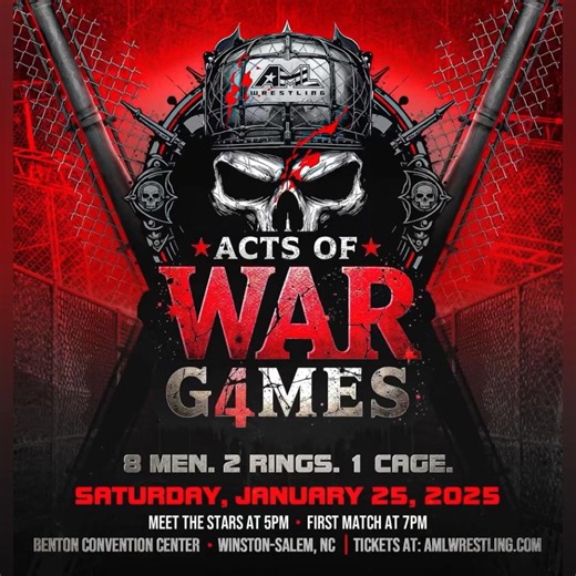 3.5K views · 52 reactions |  VIDEO: AML Wrestling presents Acts of War Games 8 Men, 2 Rings, 1 Cage 喝 1/25/25 Winston-Salem, NC Meet Stars at 5pm 1st Match at 7pmF eaturing The Stars of #AMLWrestling with Special Guests Sean Waltman, Billy Gunn, Missy Hyatt & ODB. Also scheduled to appear: AJ Francis fka Top Dolla, Baby Doll and Matt Cross. ️ at AMLWrestling.com | AML Wrestling | Facebook