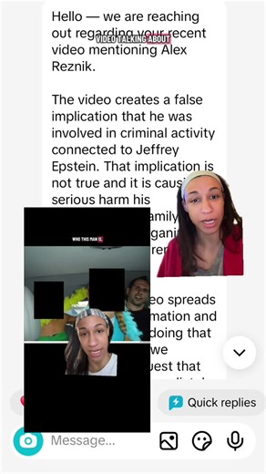 Original Video: @bekah day And if they wanted some PR advice, I’d tell them Alex Resnik making a statement to explain his connection to Jeffrey and state himself he did nothing criminal (just like others called out for associating with Jeffrey have… even if they’re lying) it would probably clear this up a lot faster than threatening to sue a concerned citizen for sharing information released by the DOJ ☺️ #thefiles #clarification #completeplayground #fyp