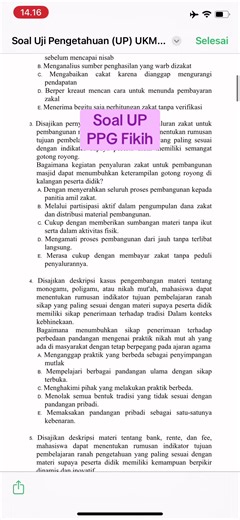 Soal UP PPG Fikih lengkap dengan jawaban langsung download file link di bio😍 #ppgdaljab #ppgkemenag #fyp #foryoupage #foryou