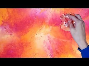 Abstract Acrylic Painting with Plastic Wrap Acrylic Painting Tutorial by @StudioSilverCreek
