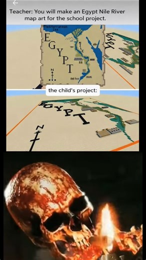 “Teacher: Make a Nile River Map… Minecraft Player: Say No More 😂 #minecraft #shorts”