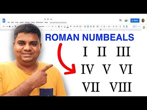 How To Put Roman Numerals In Google Docs