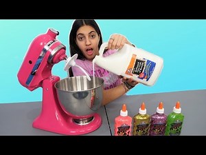 Making Giant Slime in a Mixer!