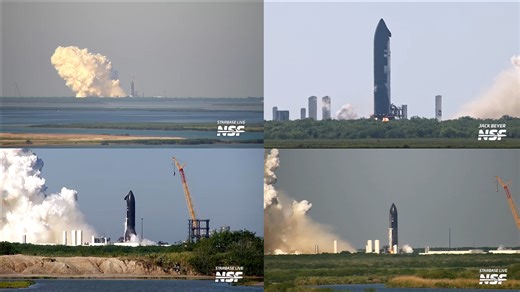 1.2M views · 18K reactions | After its last test ended more powerfully then expected, Starship S35 performed a ~60 second static fire test, which from the @NASASpaceflight cameras (multi angle with audio) looked to be nominal, this should be the final hurdle for S35 ahead of flight 9. | NASASpaceflight.com | Facebook