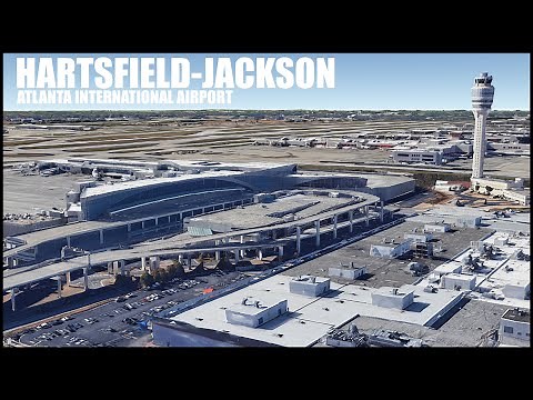 Hartsfield–Jackson Atlanta International Airport aerial virtual aerial view