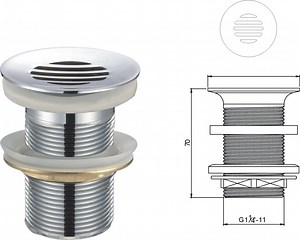 [Hot Item] Bathroom Pop up with Overflow Waste Basin Waste Sink Drain for Basin