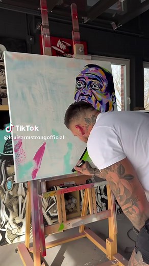 Capturing Louis Armstrong: A Brushstroke Tribute