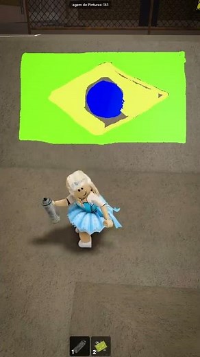 Desenhei a bandeira do Brasil no Roblox e depois voltei pra ver (Game: Spray Paint) #shorts