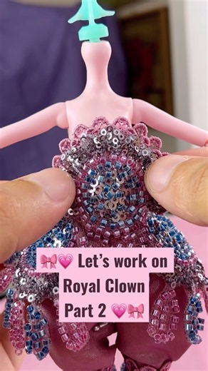 Let’s work on MONSTER HIGH ROYAL CLOWN COSTUME #doll #ooak #dolldressdiy #dollrepaint #diy #artdoll