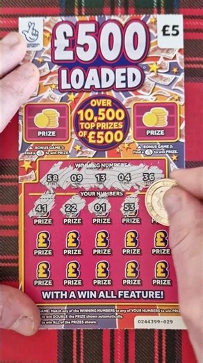 £5 lottery scratch card #lottery #scratchcards #lotto #shorts