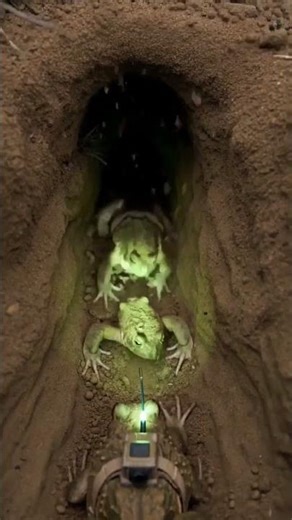 Micro Camera on a Burrowing Toad Enters Hidden Underground Nest Real POV