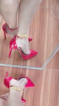 red dress and red Stiletto pumps #shorts