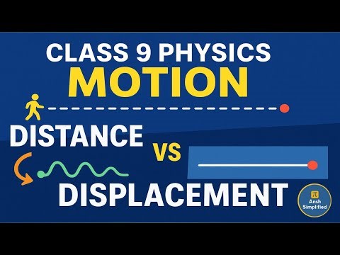 Distance vs Displacement Explained 💡 | Class 9 Physics Chapter 1 Motion | NCERT Science | CBSE