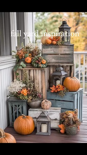 8.5K views · 105 reactions | Fall yard inspiration  Pictures compiled from Pinterest. Enjoy 李 #fall #fallvibes #falldecorinspo #fallporchideas #fallseason | Beth's Country Primitive Home Decor | Facebook