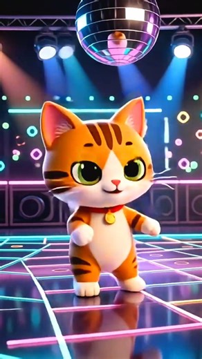 Neon Cat Dance Party 😺🔥 | Annu Animation Cartoon | Funny Cartoon Cat Dance