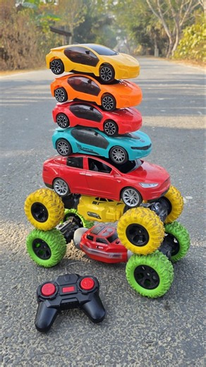 Wow Remote Control Two Moka Car And Rc One Tesla Car And Rc Four Racing Car Shorts 🤩