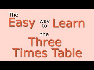 3 Times Table: Easy way to learn the 3 times table