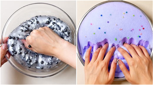 Slime playtime stretching and squishing fun