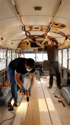 Old Bus Restoration Timelapse | Incredible Transformation #restoration #busconversion #tinyhome #ai