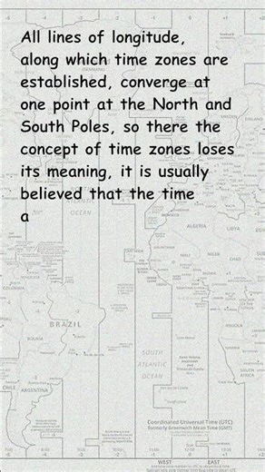 Time zone -12. North and South Poles.