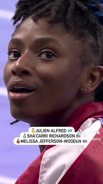 The Olympic 100m podium rematch you won’t want to miss. 📺: Prefontaine Classic, July 5 on NBC & Peacock #usatf #preclassic #track #shacarririchardson #melissajefferson #julienalfred