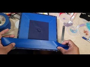 Prepping Grad Cap for beading.