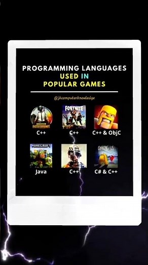 Programming Languages Used in Popular Games | #bgmi #2023 #minecraftshorts #fortnite #viral #shorts