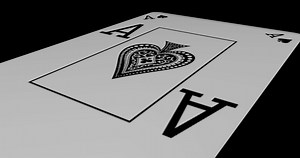 Download Ace of spades playing card in rotation