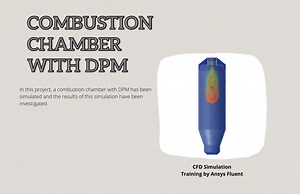 Combustion Chamber by DPM Spray, CFD Simulation Ansys Fluent Training - MR CFD