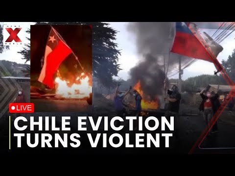 Chile Eviction Clashes LIVE: Police wounded by gunfire during Chile eviction | Chile LIVE News