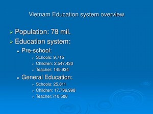 Vietnam Education system overview - SlideServe