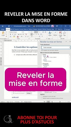 Reveal the formatting of a Word document