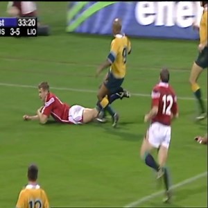 A Test try against Australia in 2001. Happy Birthday to Lion #708, Dafydd James! #LionsRugby | Official Lions Rugby