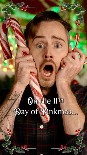 Monogamish TV on Instagram: "That was a close one with the candy canes 😅 Make sure you don’t miss the most important step of play party prep… check out our Link.Me bio to cover dat ass 😜 Merry K nkmas ya filthy animals! 😘🎄 #12daysofchristmas #christmasparty #christmas #giveaway #comedy #sketch"