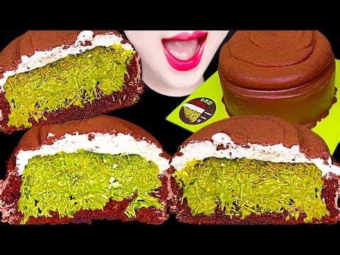 ASMR DUBAI MOCHI CHOCOLATE CAKE 두바이 마시멜로우 초콜릿 케이크 먹방 MUKBANG, EATING