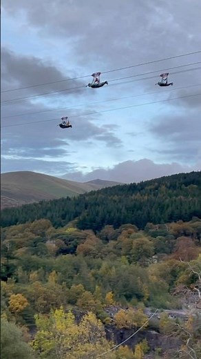 World’s Fastest and UK’s Longest Zip Line in North Wales 🏴󠁧󠁢󠁷󠁬󠁳󠁿 #zipworld #zipline #uk