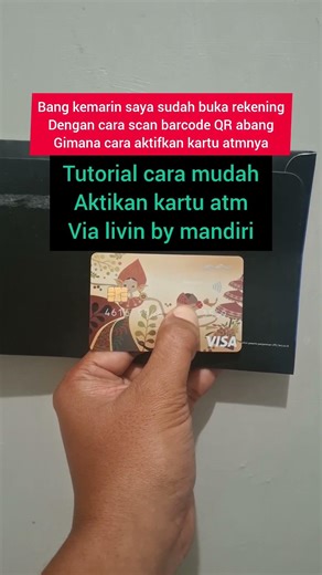 Tutorial on how to easily activate an ATM card via Livin by Mandiri #shorts , #atm , #how