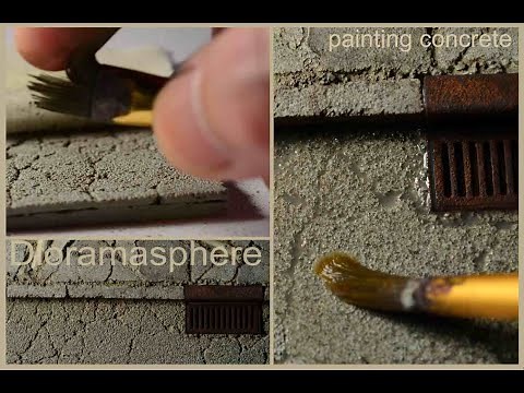 How to paint realistic Scale Concrete / Dioramas - Scale Models