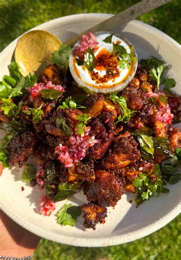 Savory Ketchup Chicken Recipe with Cumin Lime Pickle