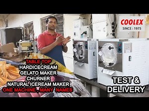 HARD ICE CREAM , GELATO MACHINE AND NATURAL ICECREAM CHURNER TESTING AND DELIVERING TO CUSTOMERS