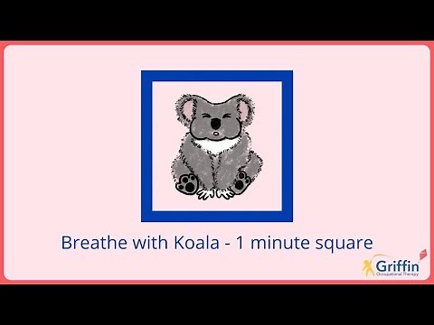 Sensory Brain Breaks - Kids Mindfulness - Calm Square Breathing with Koala (1 minute)