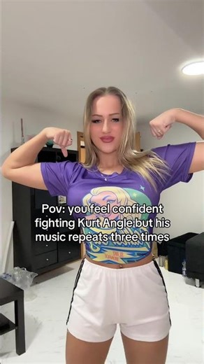 Pov: you feel confident fighting Kurt Angle but his music repeats three times 🫣❤️ #wwe #kurtangle