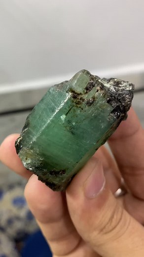 1.4K reactions · 24 shares | ✨ 314ct Emerald Crystal with Black Mica...