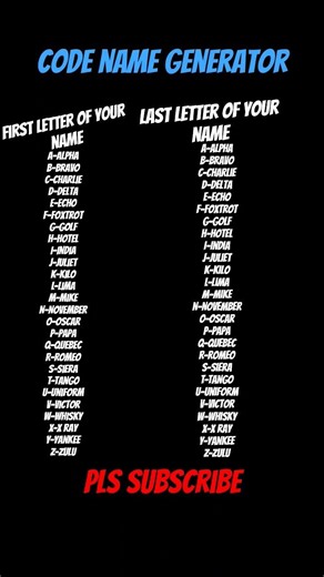 Code name generator #makemefamous #tutorial