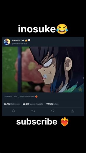 Demon slayer funny moment🤣 #anime #demonslayer #inosuke